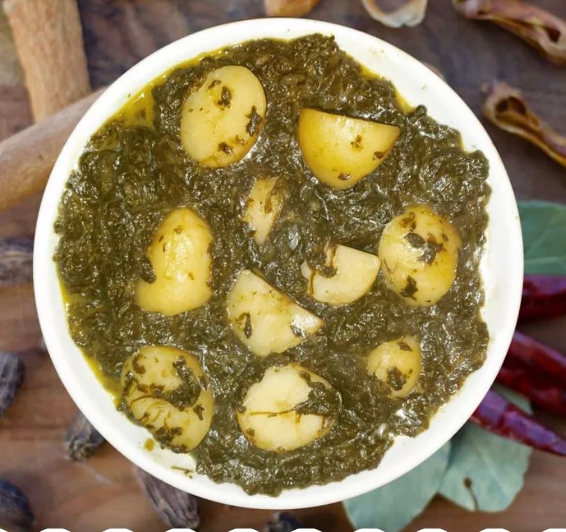 Potatoes and Spinach -Aloo Palak