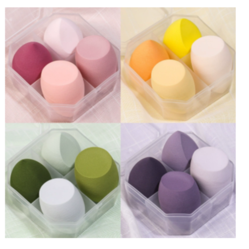 Make Up Sponge 4 pcs Set (Transparent box) 4 colors Sets of 24 box Can choose color
