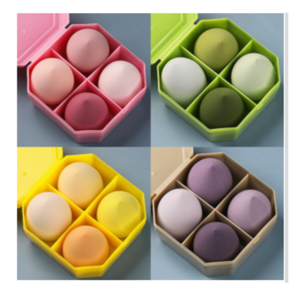 Make Up Sponge 4 pcs Set (Color box) 4 colors Sets of 24 box Can choose color