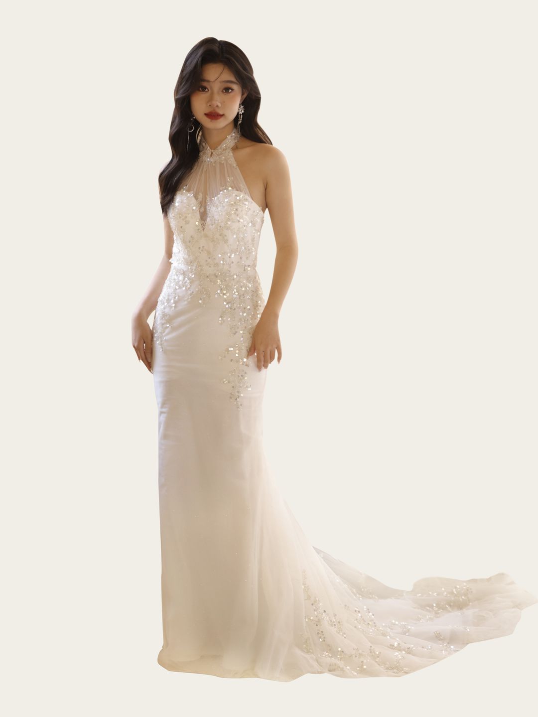 Beaded Bridal Cheongsam 