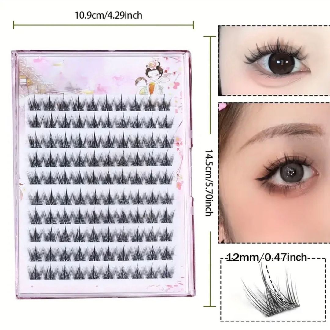 Self adhesive half lashes