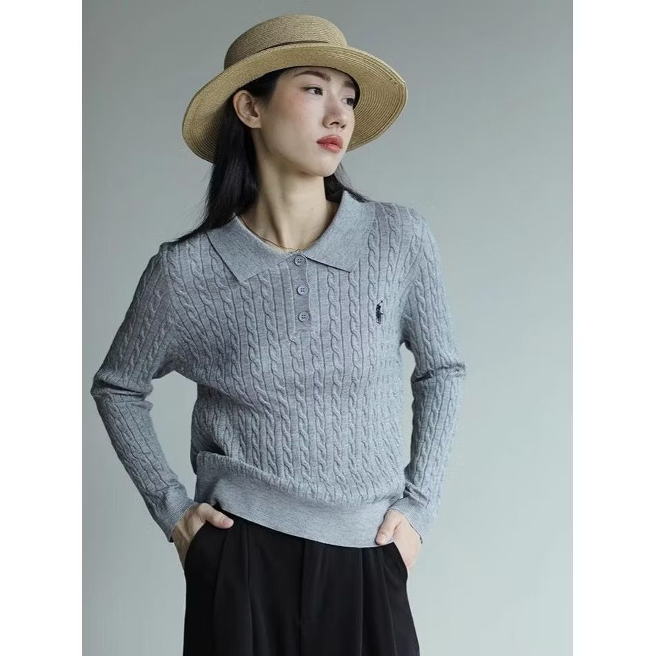 Longsleeve polo colar