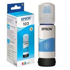 Epson 103 Cyan - Bouteille d'encre Epson EcoTank d'origine (C13T00S24A)