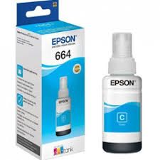 Epson 664  Cyan - Bouteille d'encre Epson d'origine (C13T66424A)