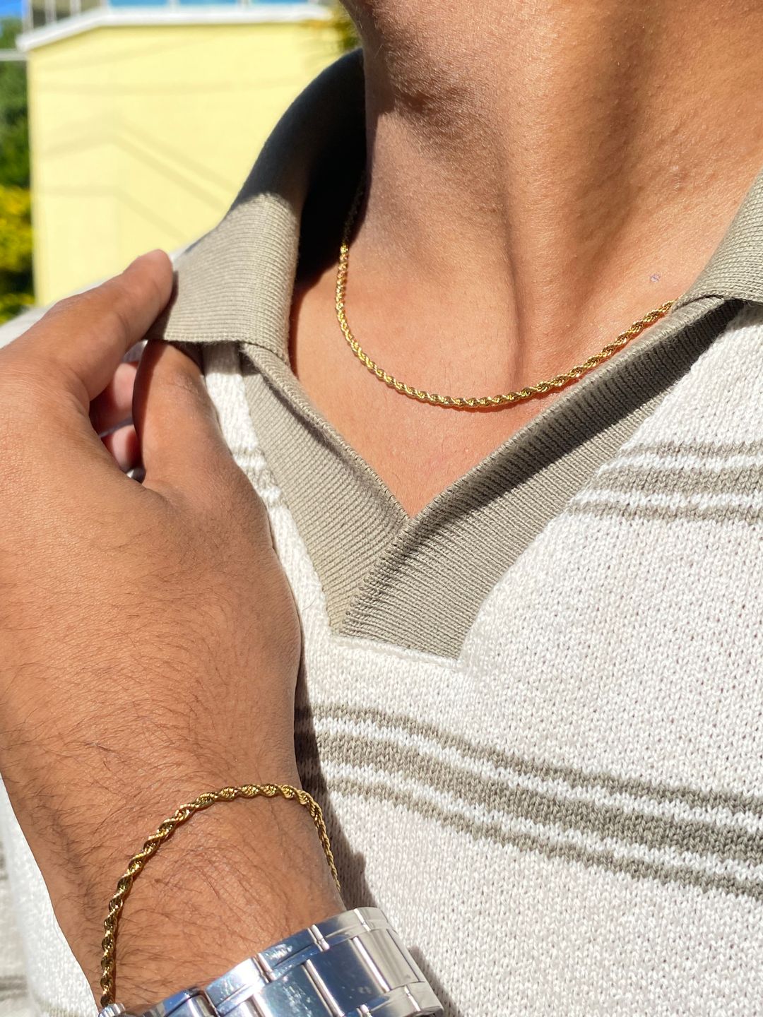Men Rope Chain Set 