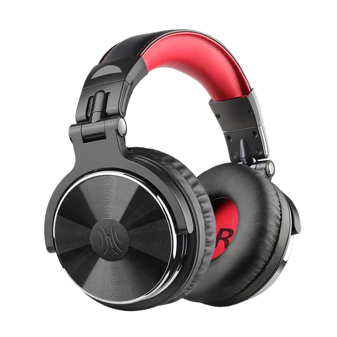  Oneodio Pro 10 Professional Wired Over Ear DJ and Studio Monitoring Headphones – Red/Black 