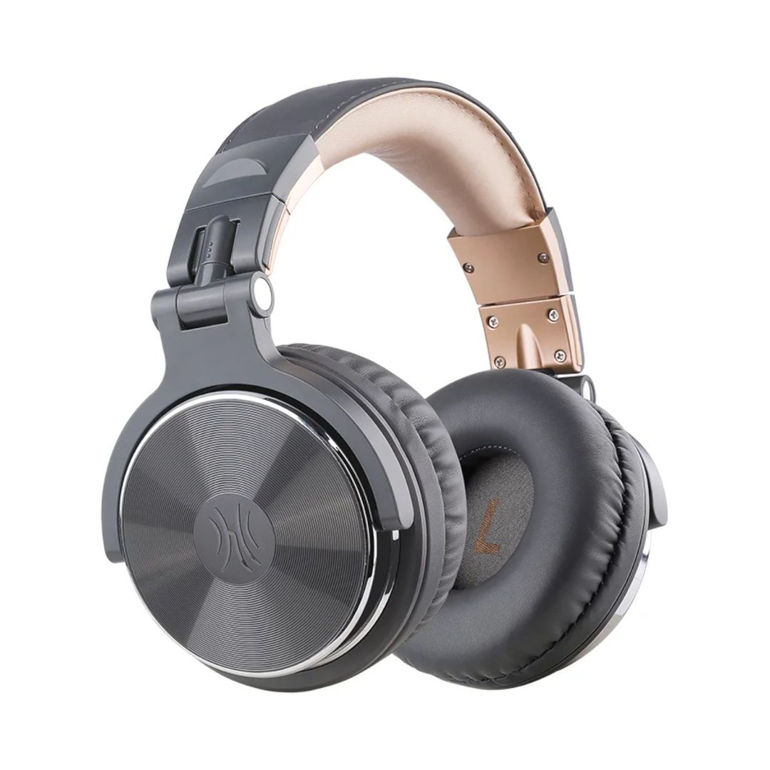  Oneodio Pro 10 Professional Wired Over Ear DJ and Studio Monitoring Headphones – Grey/Gold 