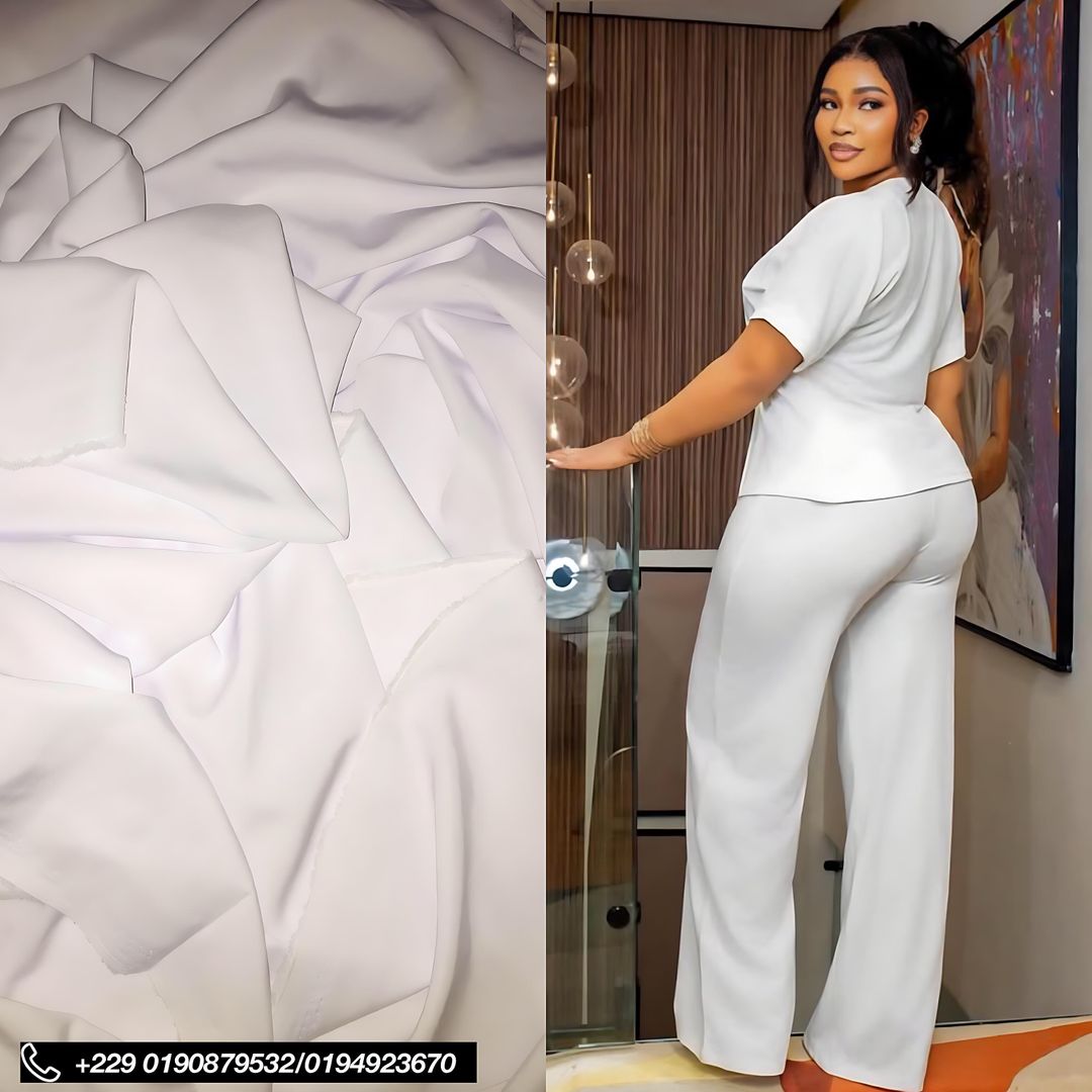 Tissu crepe uni jokoso couleur blanc