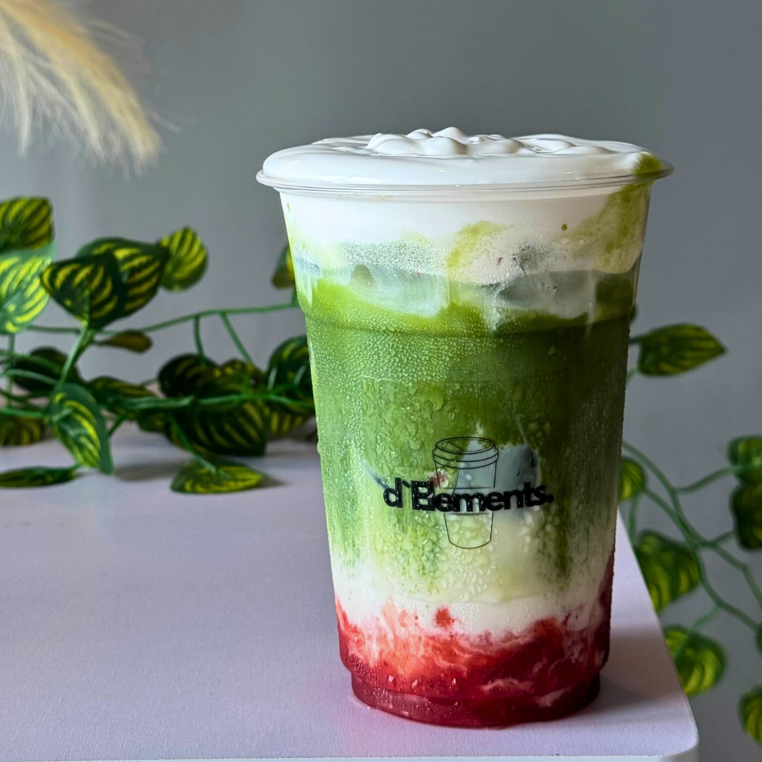 Matcha Strawberry Cheese Foam