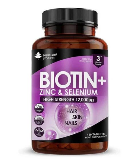 Biotin hair growth vitamin 12000mcg enriched with Zinc & Selenium (3months)