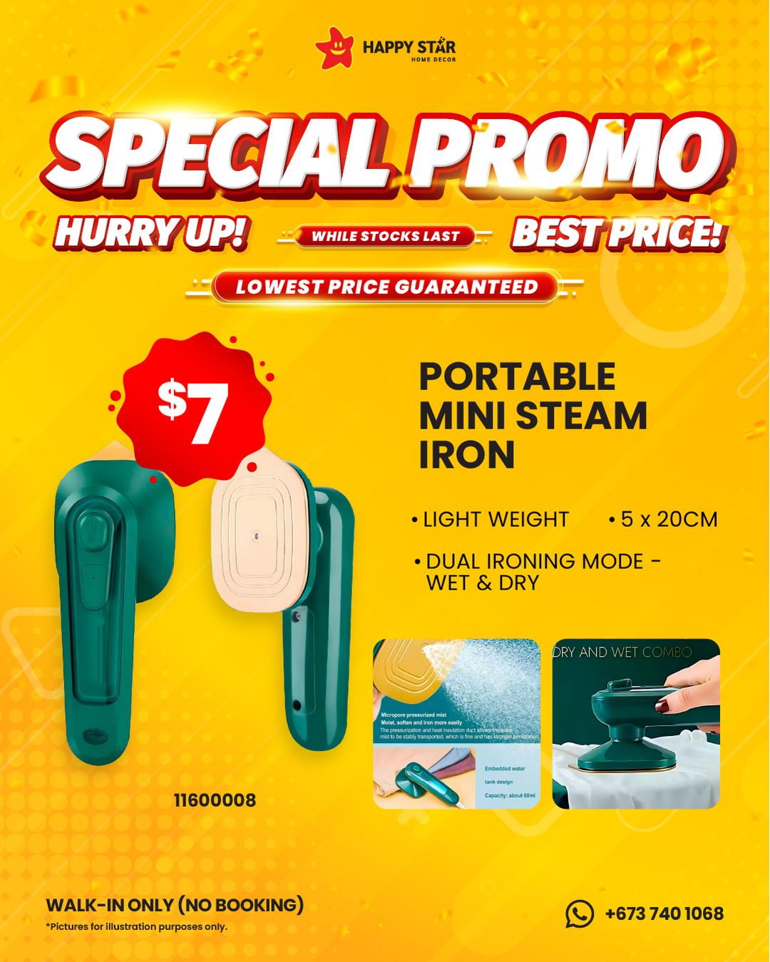 Portable Mini Steam Iron