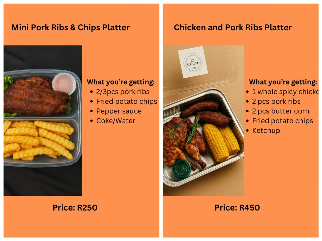 Chicken + Pork Ribs Platter