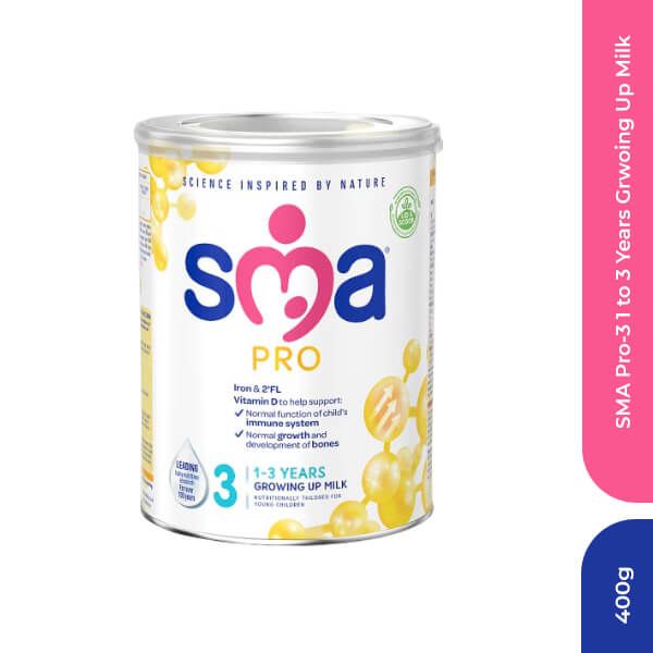 SMA Pro-3 (1 to 3 Years) Growing Up Milk, 400gm