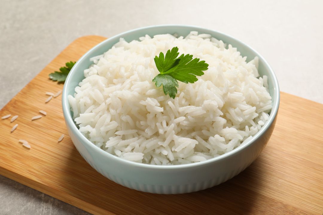 Guarnición: arroz blanco
