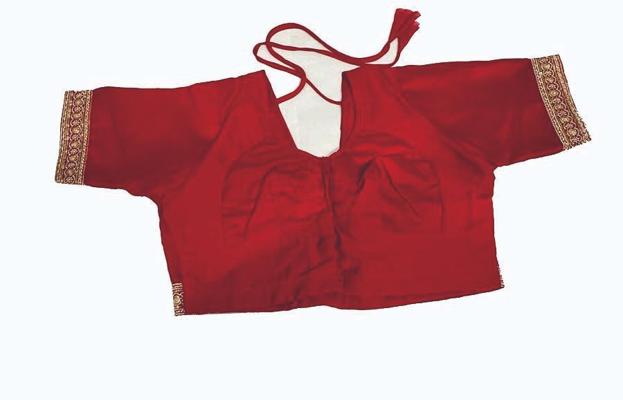 Vichitra Silk V Neck Blouse