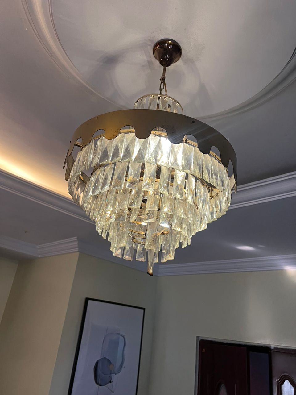 Gold chandalier 