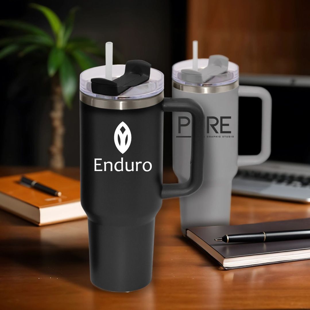 1200ml Stainless Steel Enduro Mug -Black