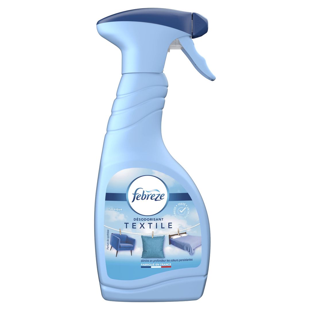 Febreze Spray Désodorisant Textile Lenor Élimination Odeurs Parfum Frais 500 ml