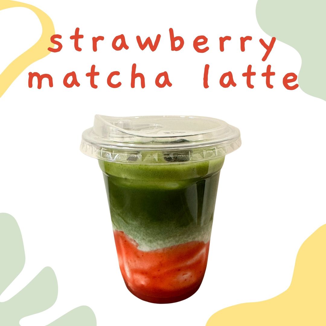strawberry matcha latte