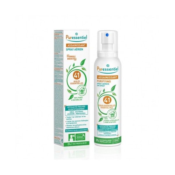 Puressentiel Spray Assainissant  200 ML 41 Huiles Essentielles - Purificateur d'Air et Maison