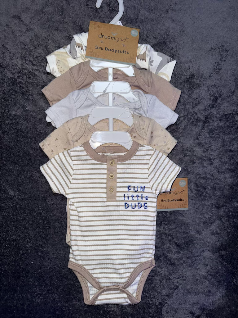 5 pk onesie set