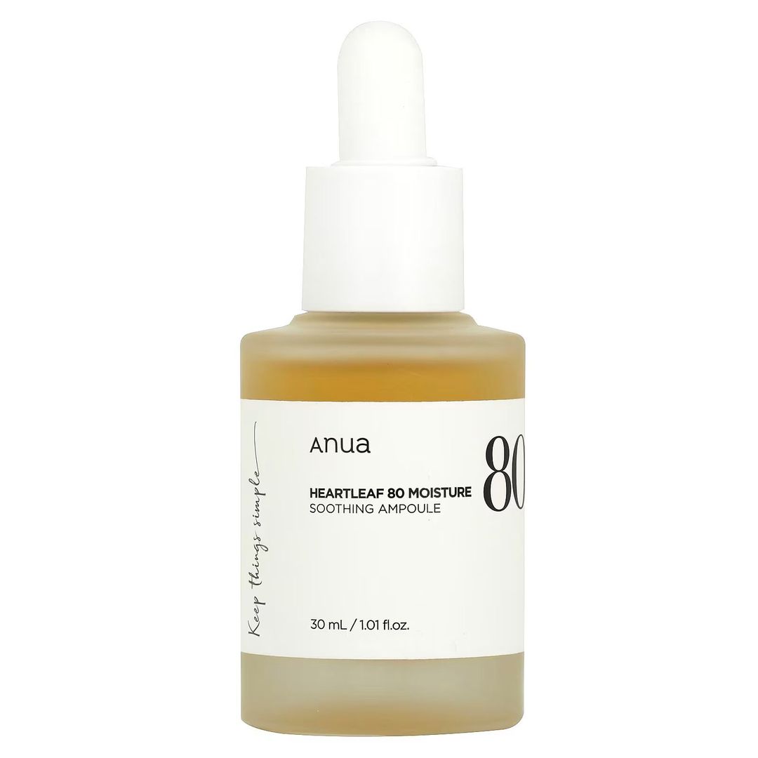 🌿 Anua Heartleaf 80% Soothing Ampoule אמפולה מרגיעה עם 80% תמצית הארטליף – 30 מ"ל