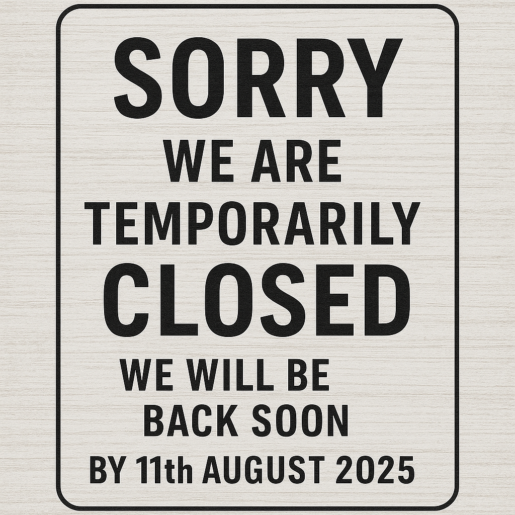 WE WILL BE RIGHT BACK