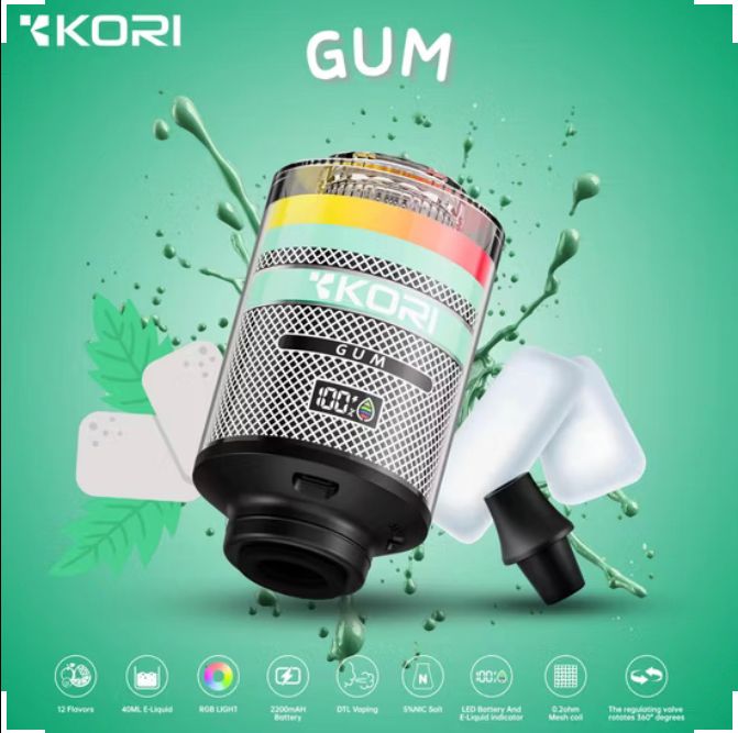Narguilé jetable 2-en-1 E-Hookah – KORI 100 000 bouffées