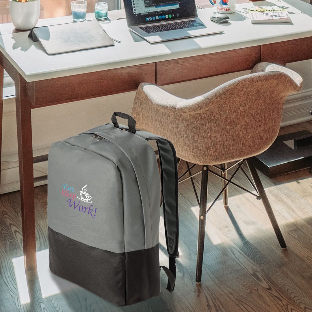 2 Tone Laptop Backpack - Grey