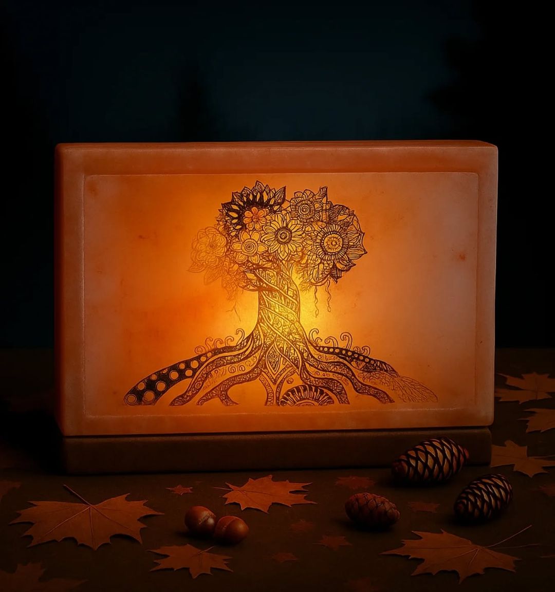 Tree of Whispers Himalayan Salt Art Lamp