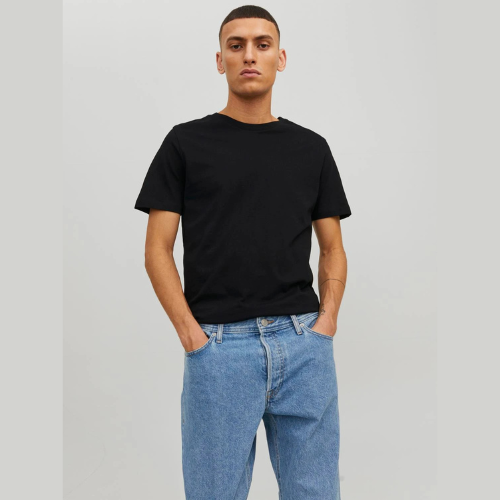 ALTA LIVION Luxury Plain Premium Cotton T-Shirt - Black