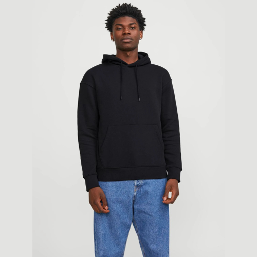 ALTA LIVION Luxury Plain Premium Cotton Hoodie - Black