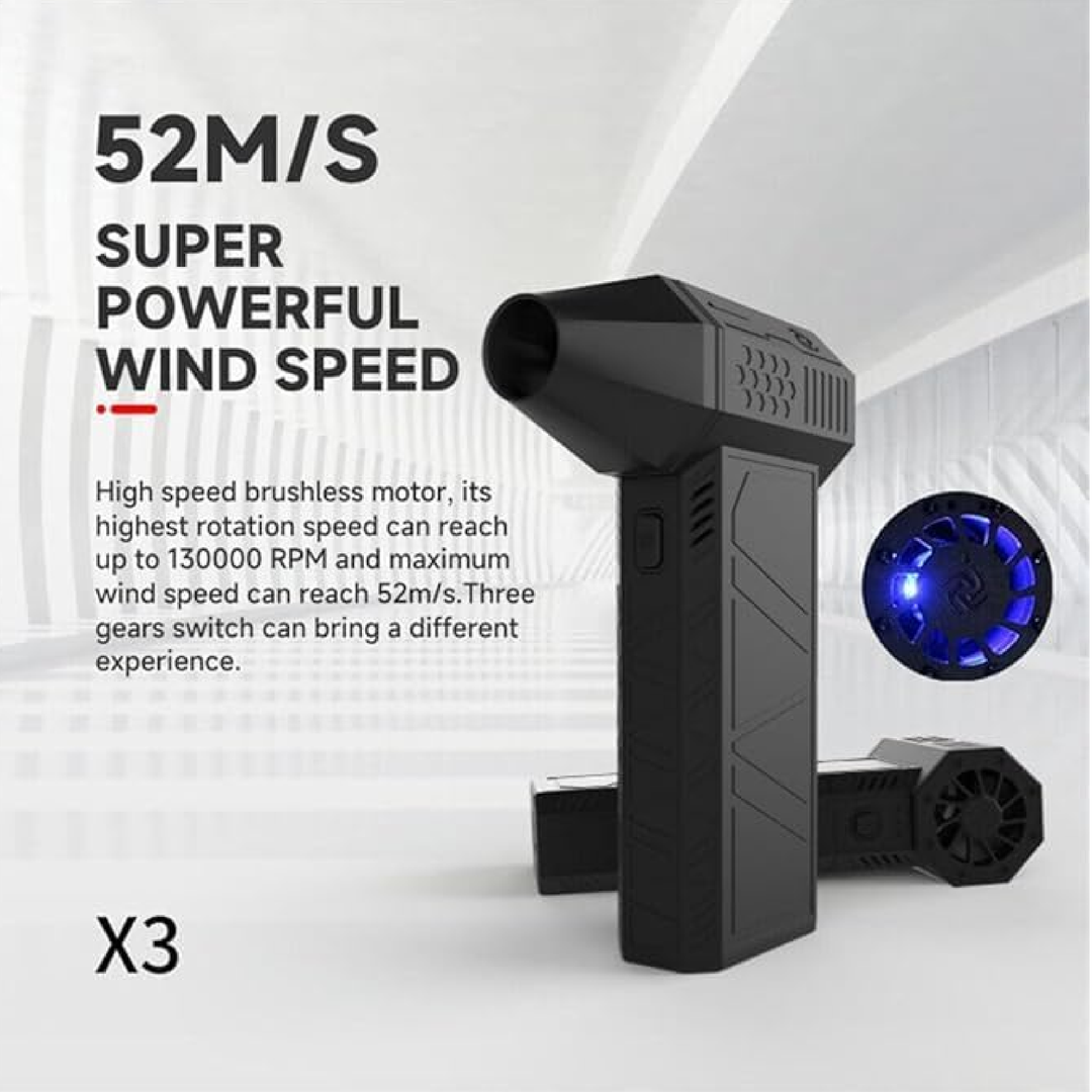Blower Turbo Jet Fan Turbo Violent Fan 130,000 RPM Powerful Blower with High-Speed Duct Fan Electric Air Duster