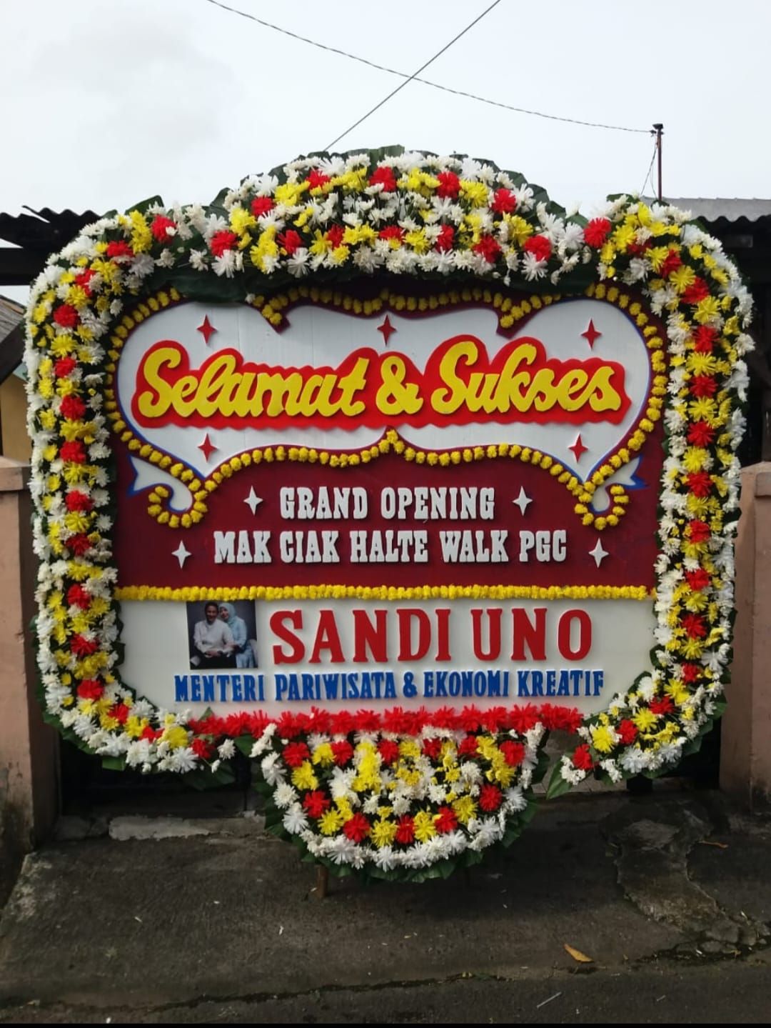 Karangan bunga papan premium jumbo full bunga