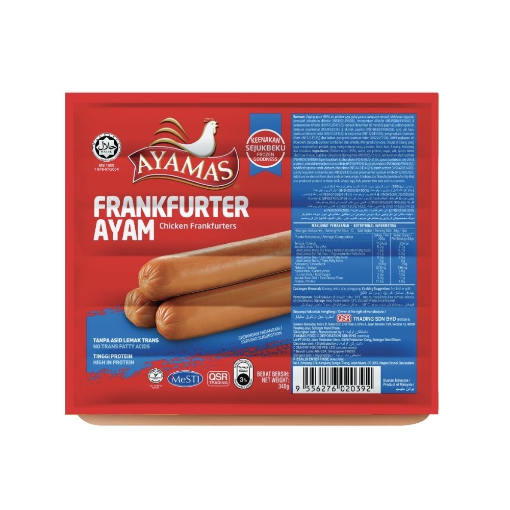 AYAMAS FRANKFURTER AYAM 340G