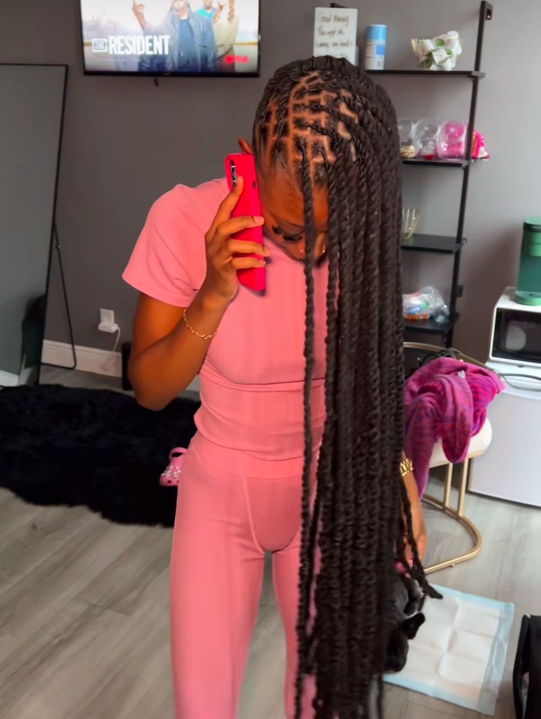 Retwist au peigne / Palm rolling + coiffure avec mèches 