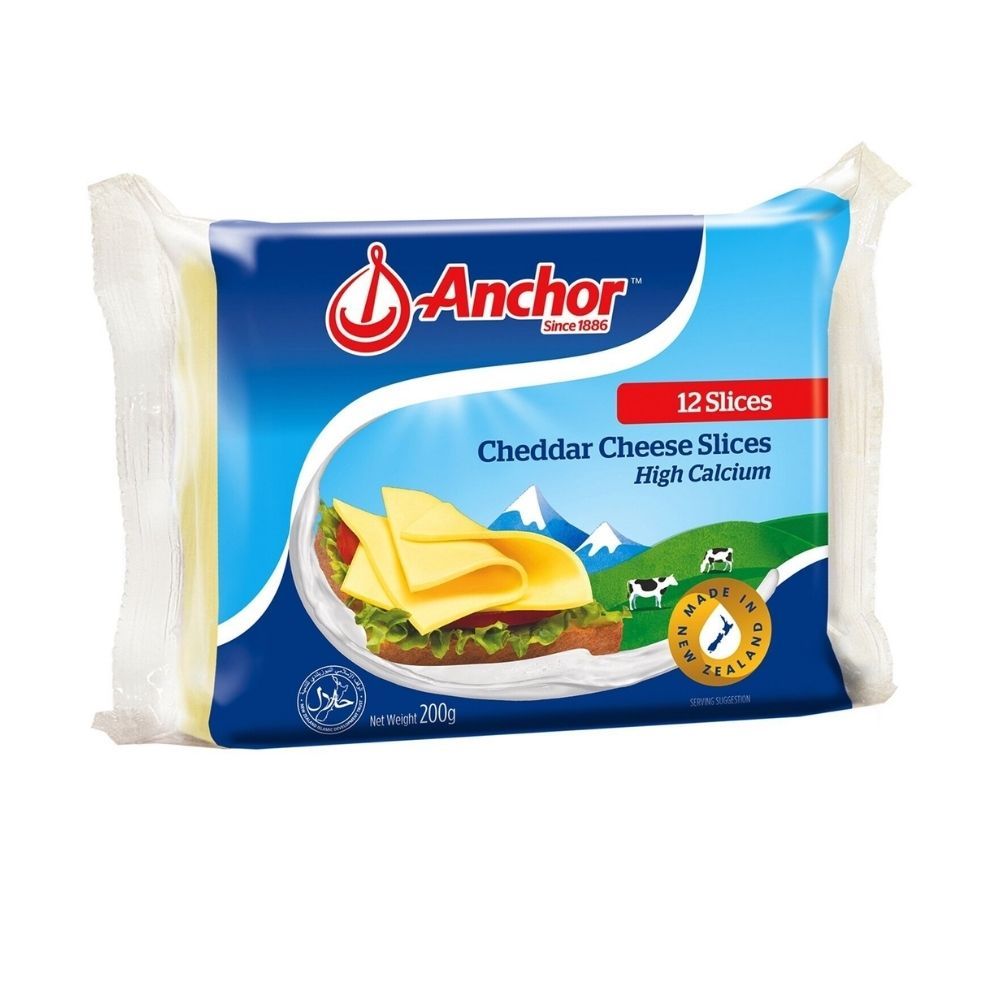 ANCHOR CHEDDAR CHEESE SLICES 200G