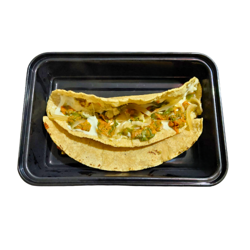 Quesadillas de flor de calabaza (340kcal)