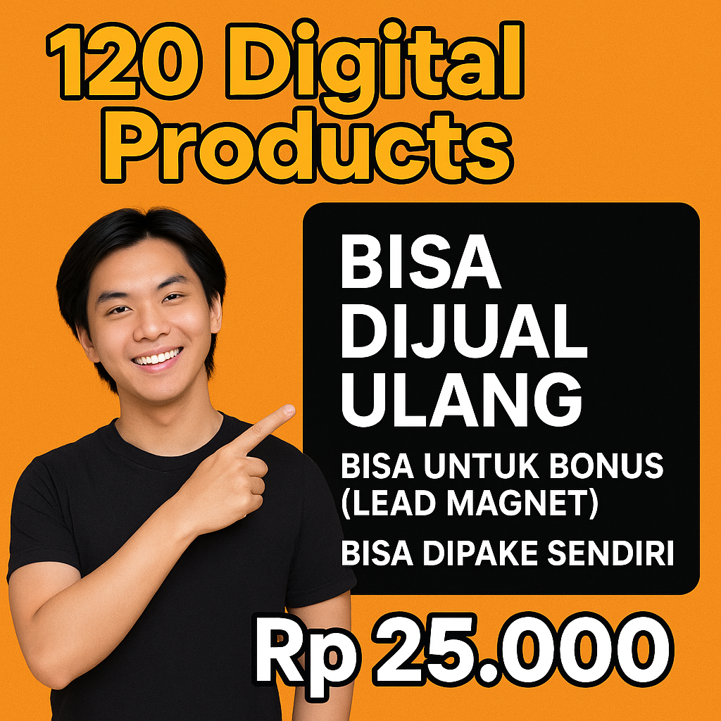 Ada 120+ Produk Digital Siap Jual Ulang