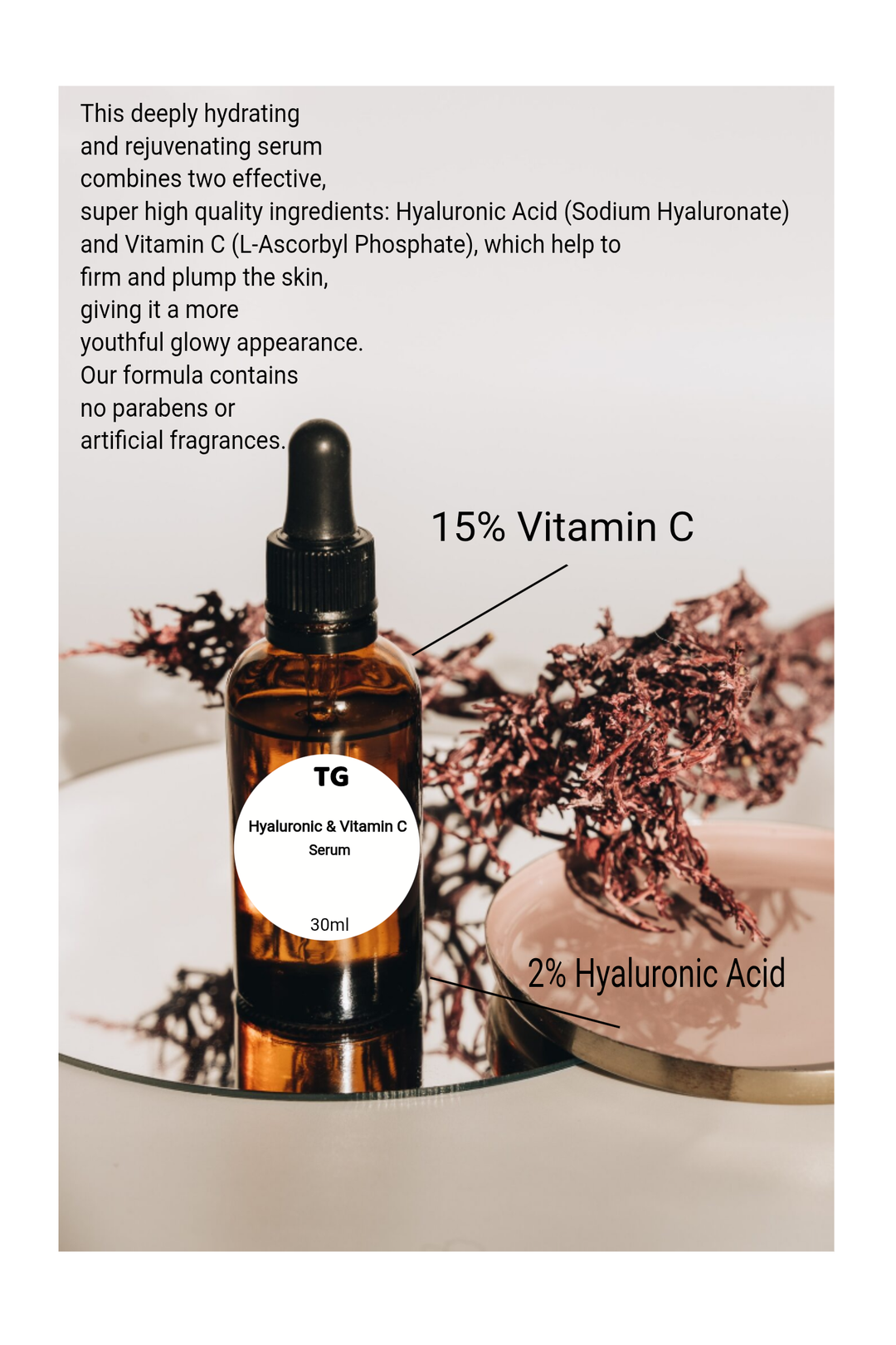 Hyaluronic acid 2% & Vitamin C 15%
