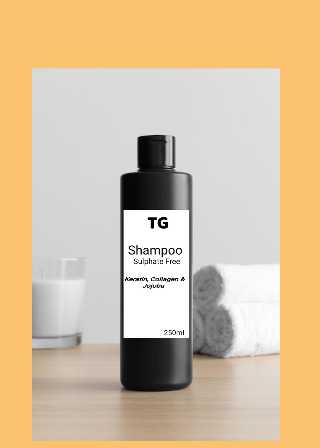 Natural Shampoo (250ml) Collagen, Keratin & Jojoba 