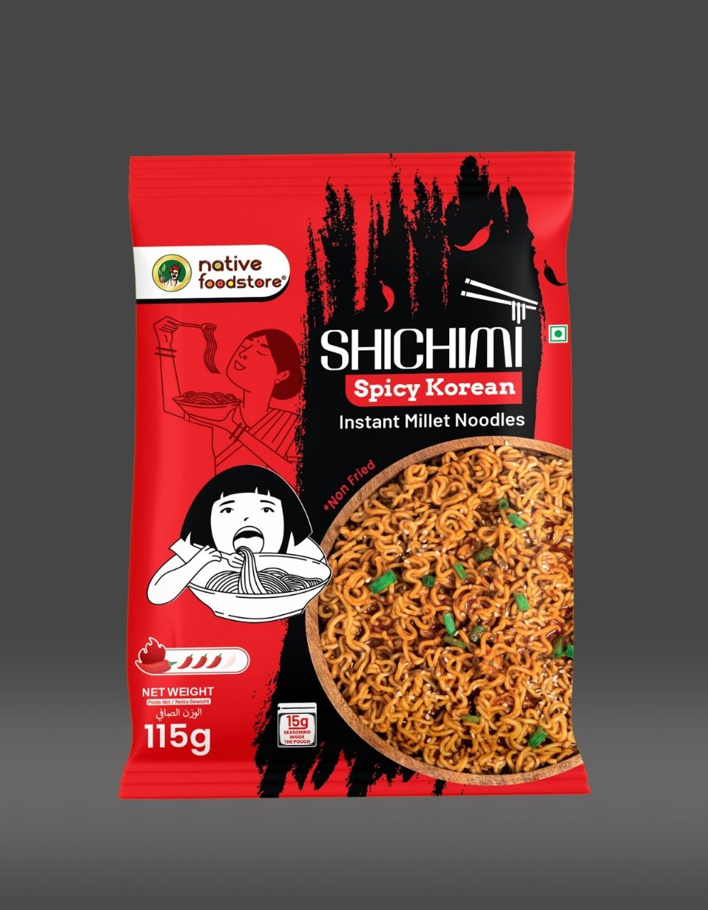 Shichimi Instant Millet Noodles - Spicy Korean (GLUTEN FREE)