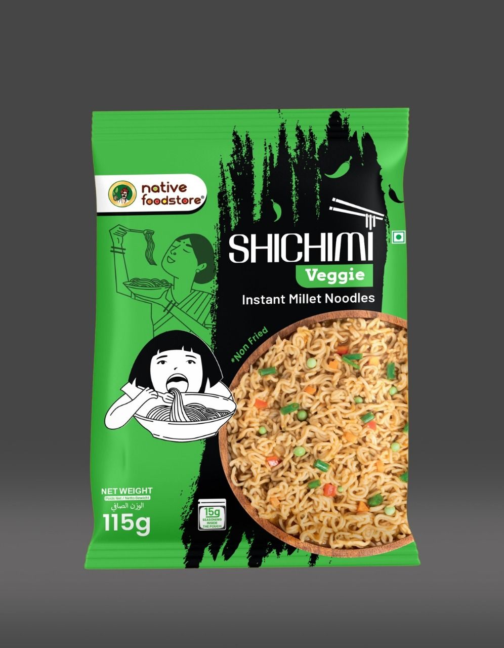 Shichimi Instant Millet Noodles - Veggie (GLUTEN FREE)