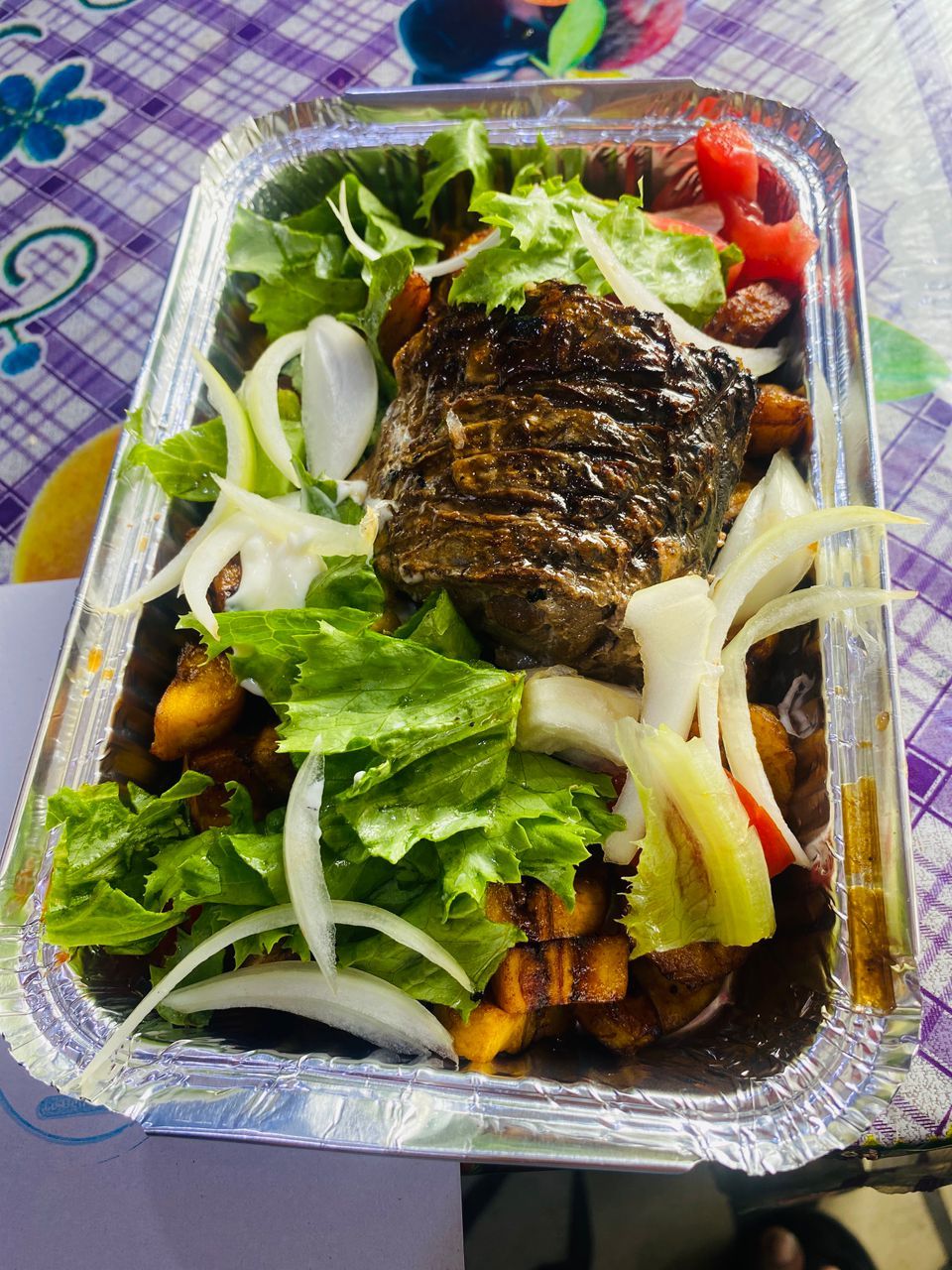 Poisson braisé + banane