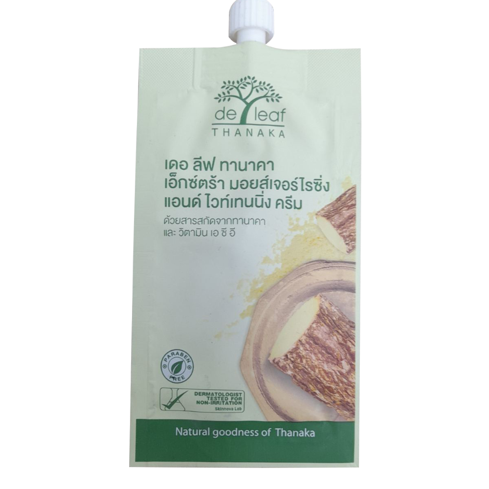 De Leaf Thanaka Extra Moistursing Whitening Cream 7ml x 6