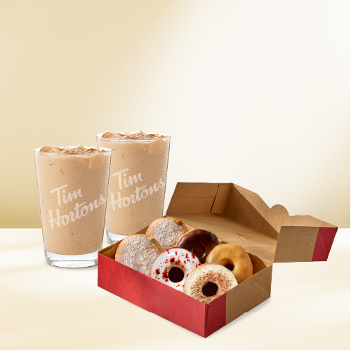 Group Combo A (2 Iced French Vanilla + 1 Donut Box) 