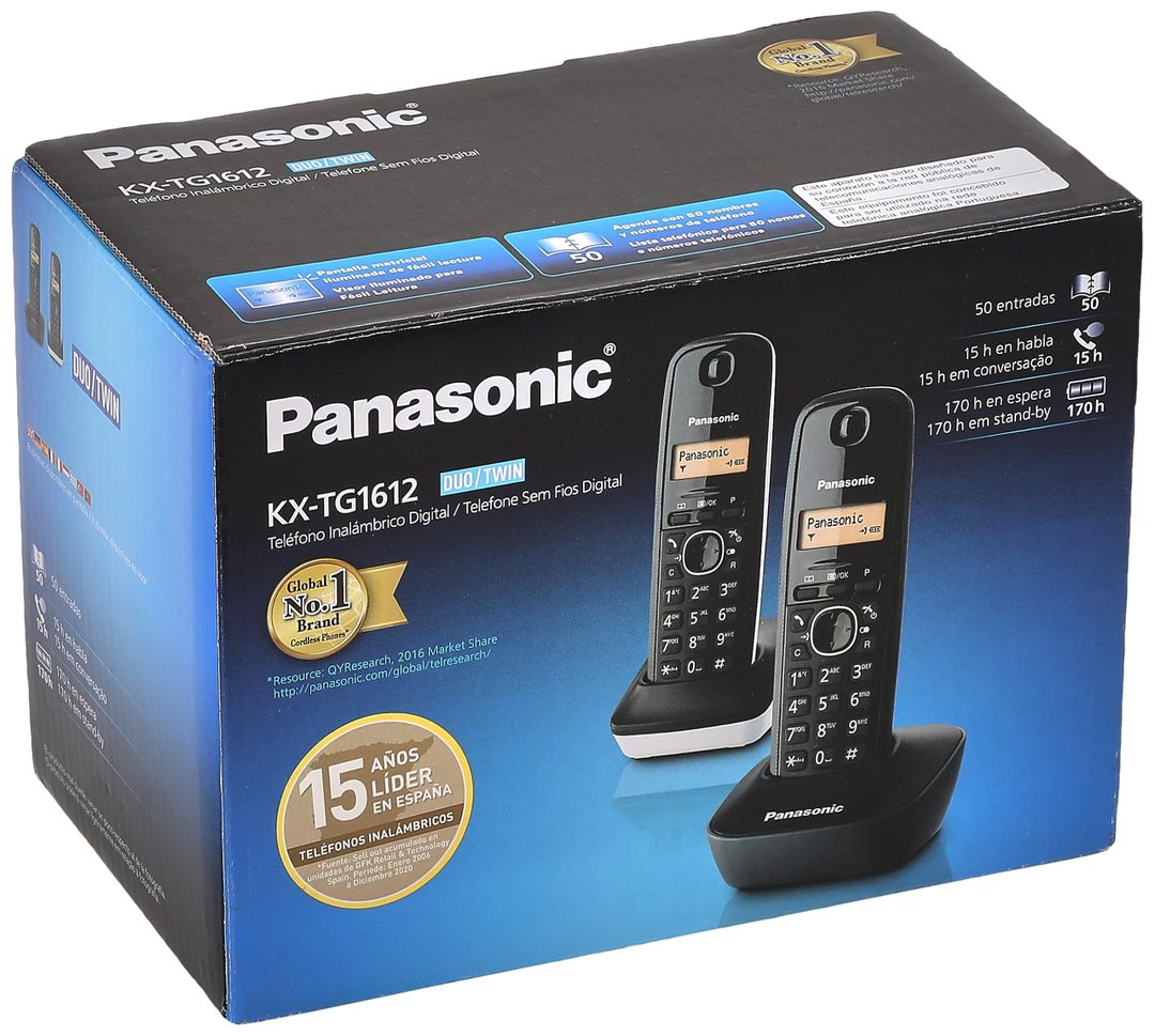  Panasonic Téléphone sans fil DECT DUO KX-TG1612