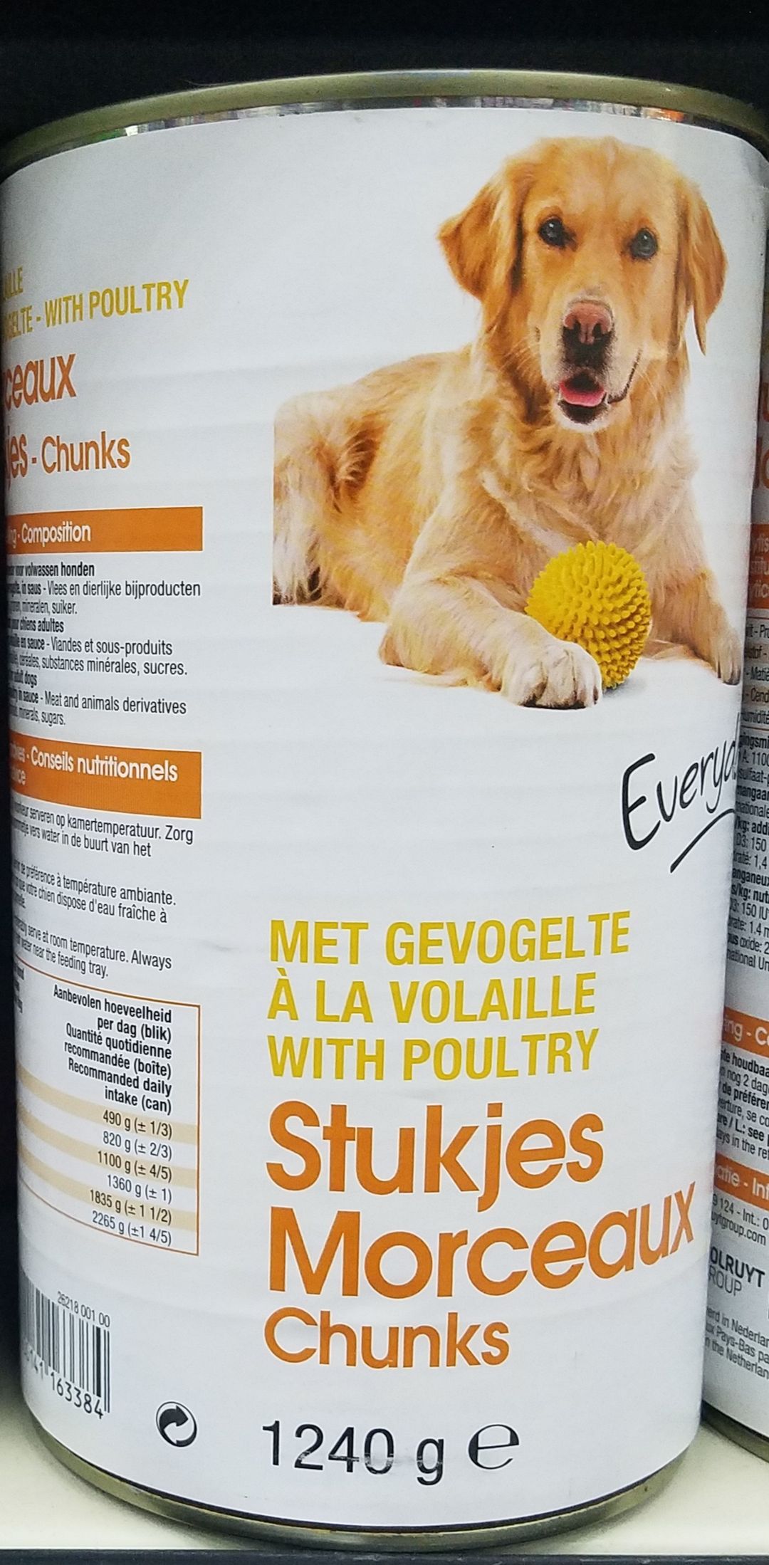 Everyd Chien Morc. Volaille 1240gr 