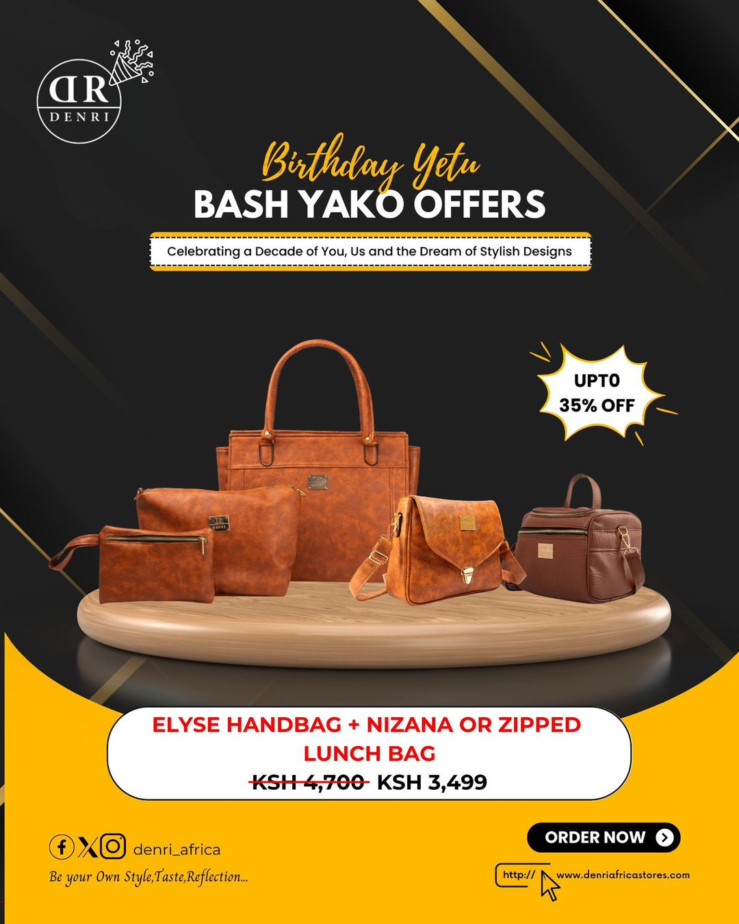 Elyse Handbag + Nizana Slingbag or Lunchbag 
