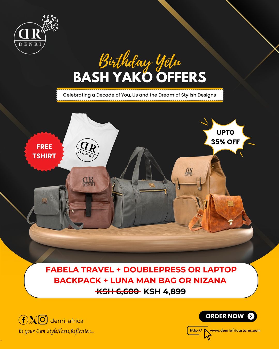 Fabela Travelbag + Doublepress or Laptop Backpack + Luna Manbag or Nizana Sling 